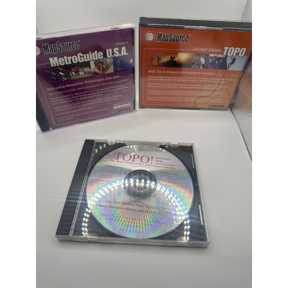 Garmin MapSource MetroGuide USA Version 5 & United States TOPO‎ Software Discs